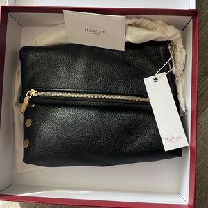 Hammitt Purse: Black VIP Med Leather Crossbody Clutch